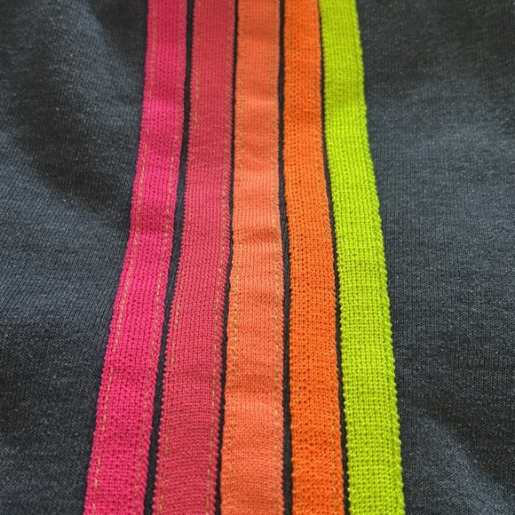 Aviator Nation M 5 stripe sweatpants blue/charcoal neon stripes gently worn - Picture 9 of 10